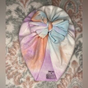 Pastel Cozy Tie-Dye Kids Knotted hat
